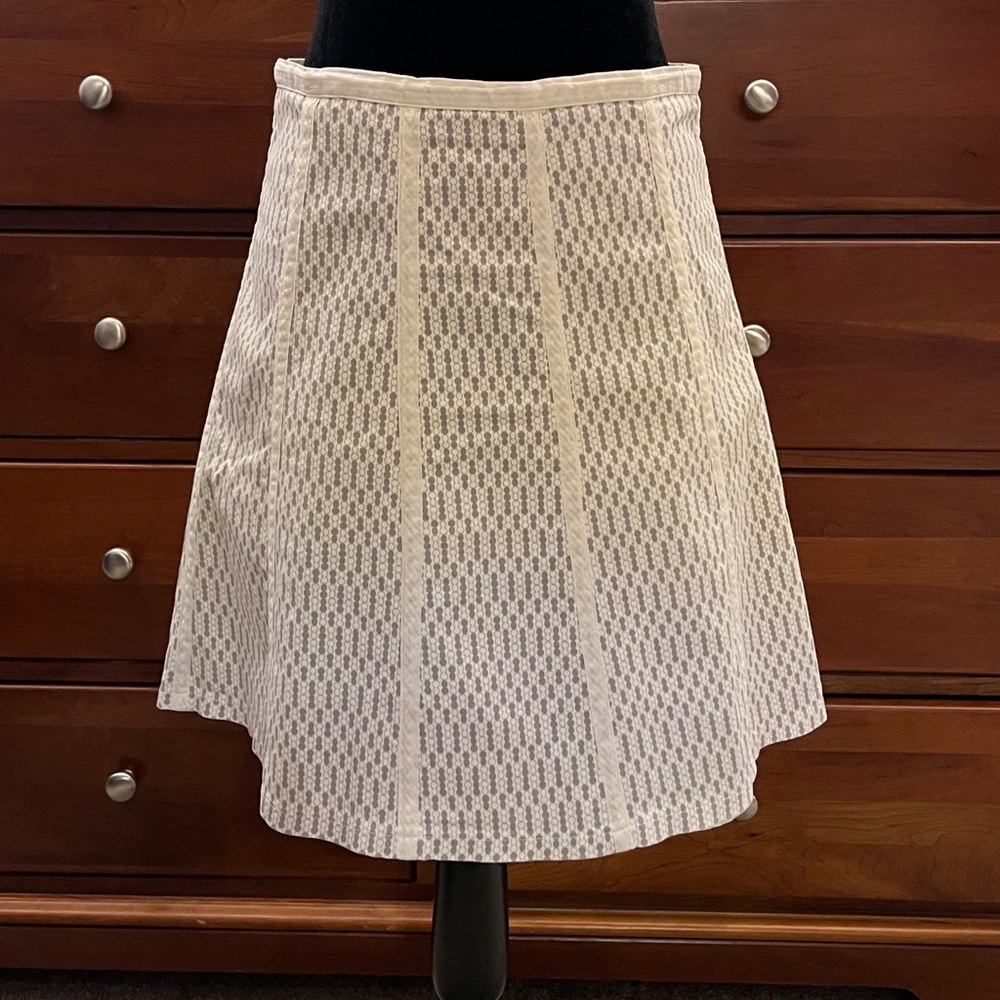 Proenza Schouler for Target A-line flare skirt, white/grey, fully lined, size 7